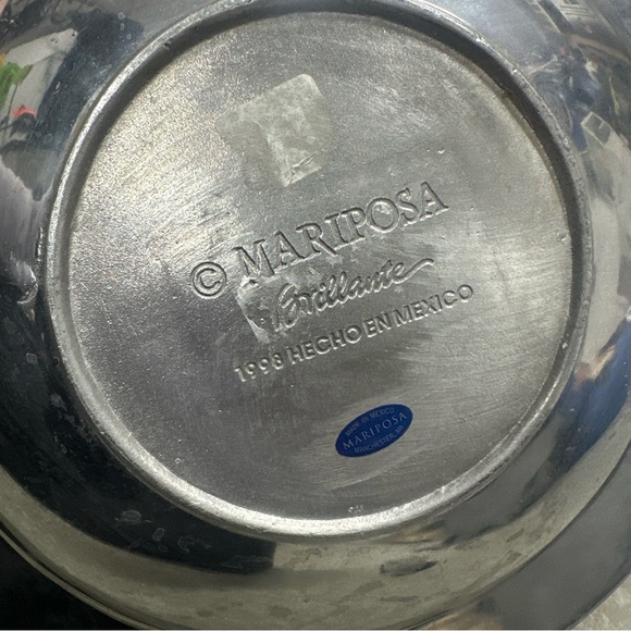 Mariposa Silver Fish-Accented Bowl vintage 18" serving bowl - Picture 5 of 7